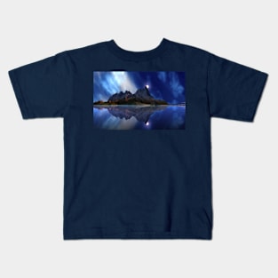 Tranquility Island Moon. Kids T-Shirt